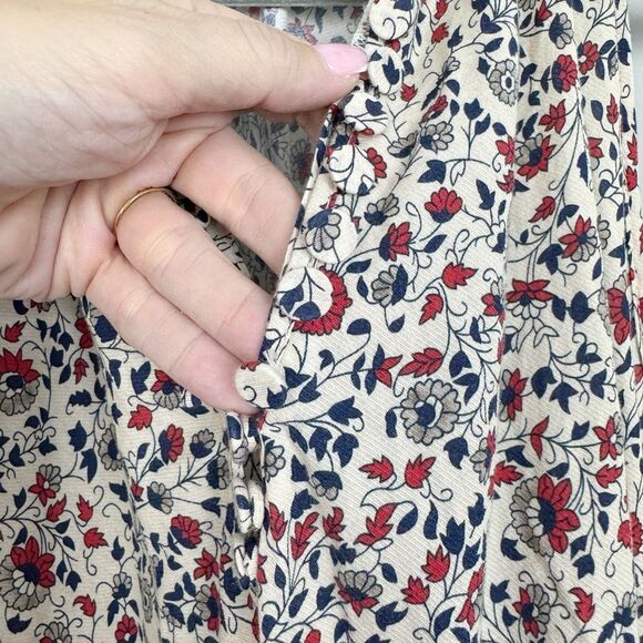 ROSETTA GETTY | Floral Sleeveless Handkerchief Skirt Midi Dress Women’s Size S - Picture 9 of 11